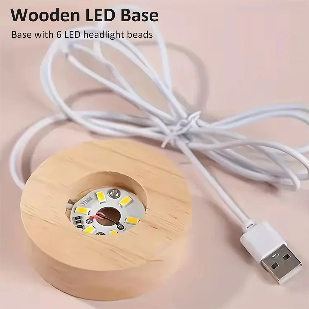 3D Crystal Ball Moon Lamp – LED Night Light for Bedroom & Home Décor