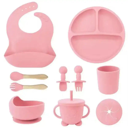 8 Piece Silicone Baby Feeding Set