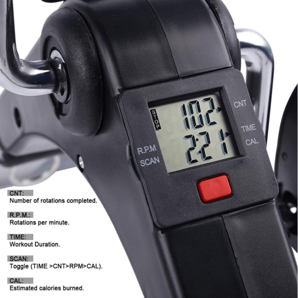 Foldable Mini Exercise Bike with LCD Display – Arm & Leg Pedaler for Home Gym & Weight Loss