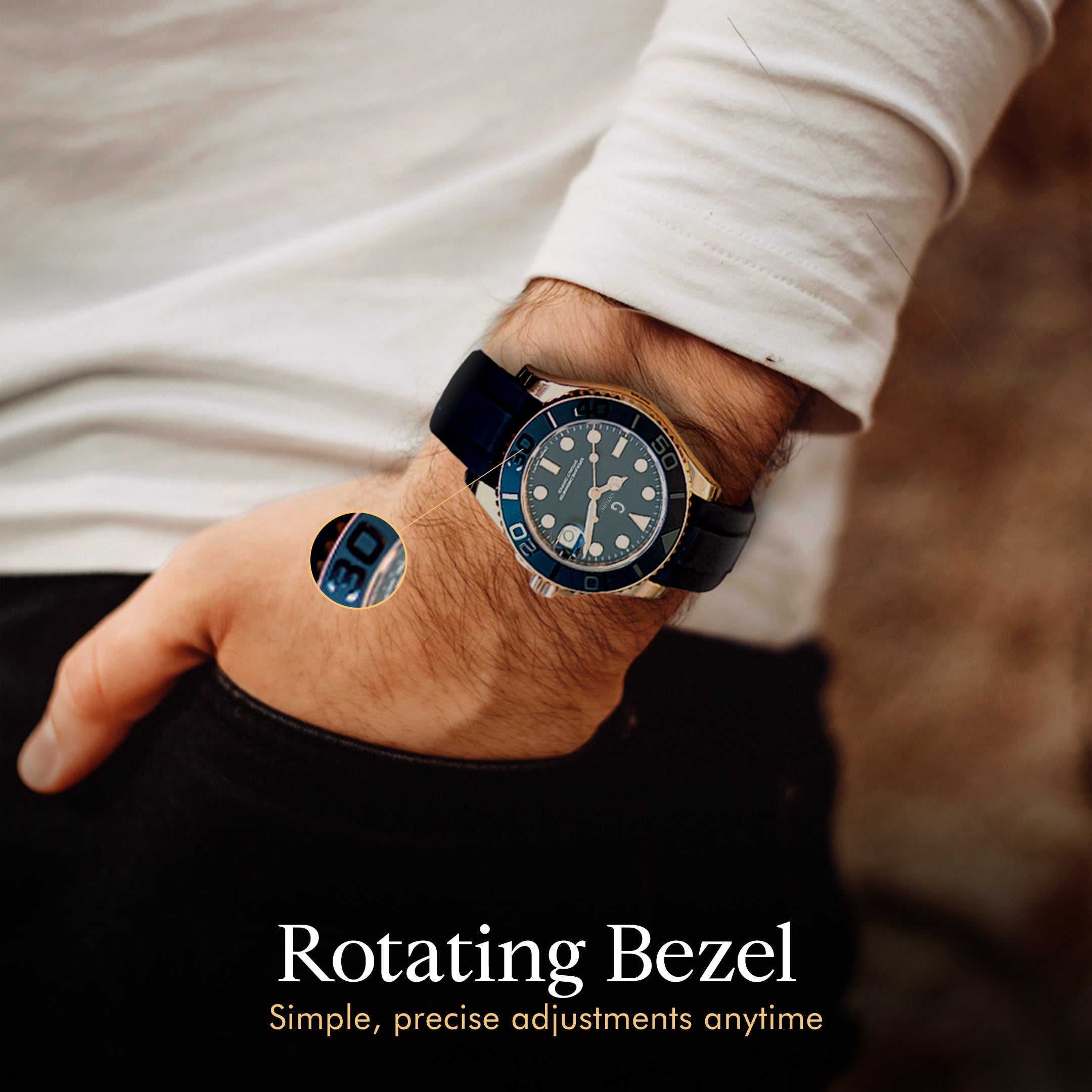 Luxury Men’s Watch — Shockproof | Adjustable Strap | Stainless Steel