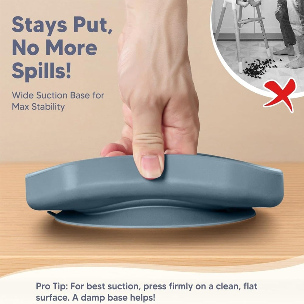 8-Piece Silicone Baby Feeding Set - BPA-Free, Non-Slip Suction Bowl, Plate, Cup, Bib, Spoon & Fork – Safe & Easy to Clean Baby Utensils, Perfect Baby Shower Gift