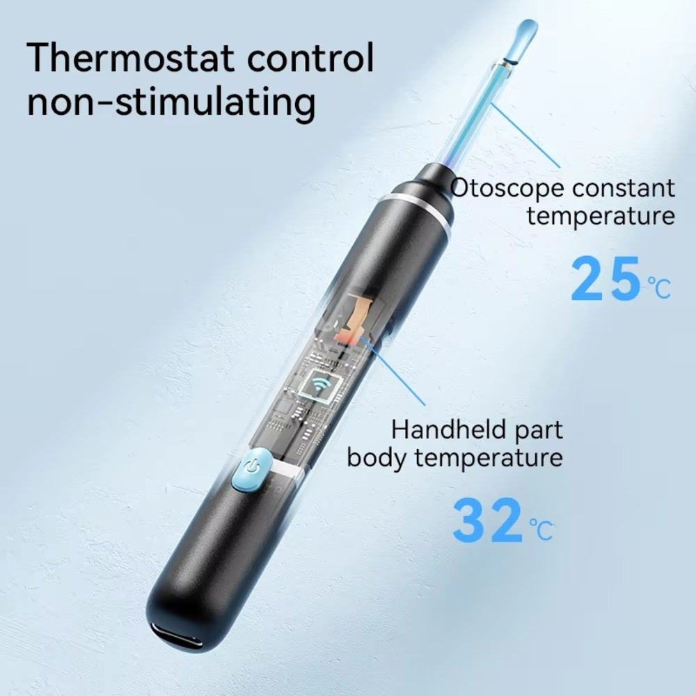 Smart Wireless Ear Cleaner – 1080P HD Camera Otoscope with 6 LED Lights & Wax Removal Kit